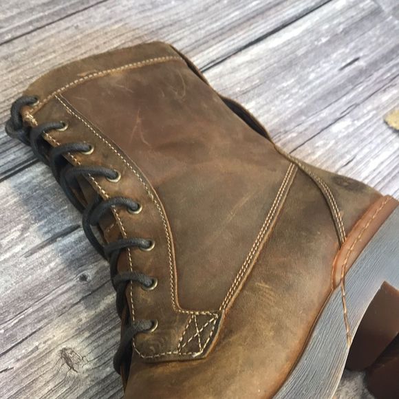 TIMBERLAND Graceyn Brown Leather Lace Up WP Lug Sole Boots 8M - Picture 12 of 15